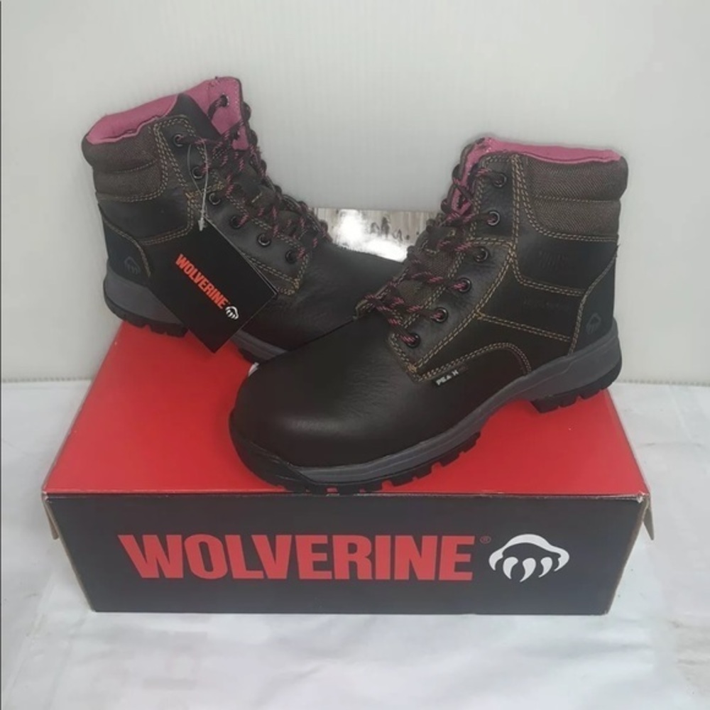 NWT Woman’s Wolverine Piper 6” Comp Toe EH Waterproof Boots Sz 9.5